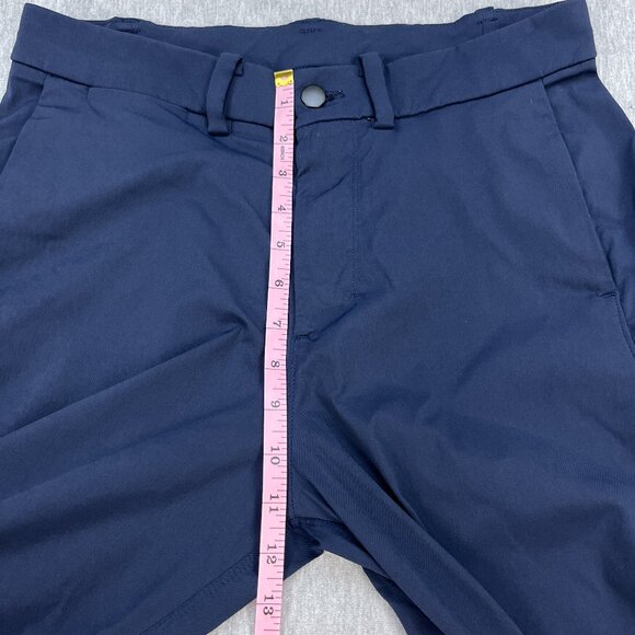Lululemon Commuter Pants Mens 30x31 Navy Blue Reflectiv Stretch Performance - Picture 14 of 16